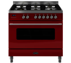 BRITANNIA  RC9SGDERED Delphi 90 Dual Fuel Range Cooker - Red